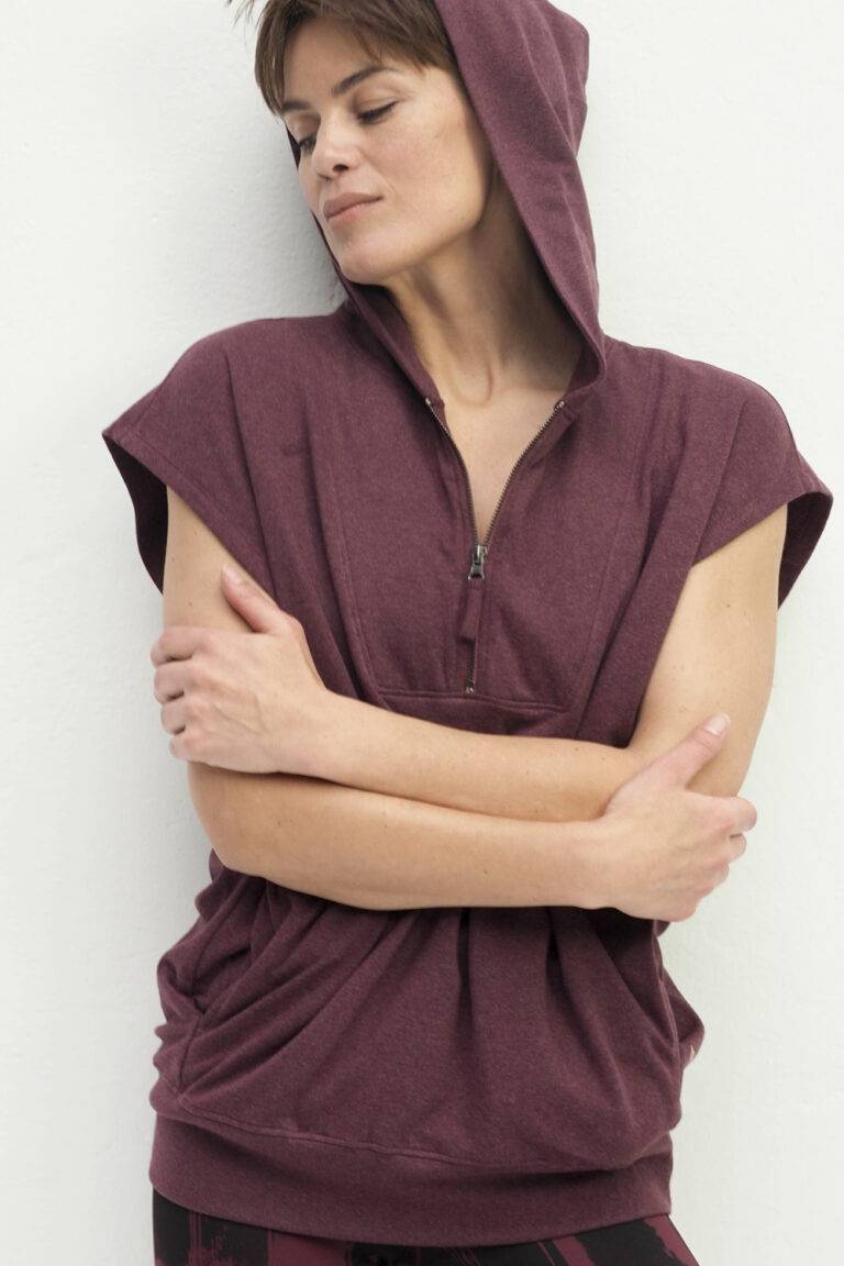 Kismet Yogastyle Hanuman Hoodie ruby marl Räumungsverkauf