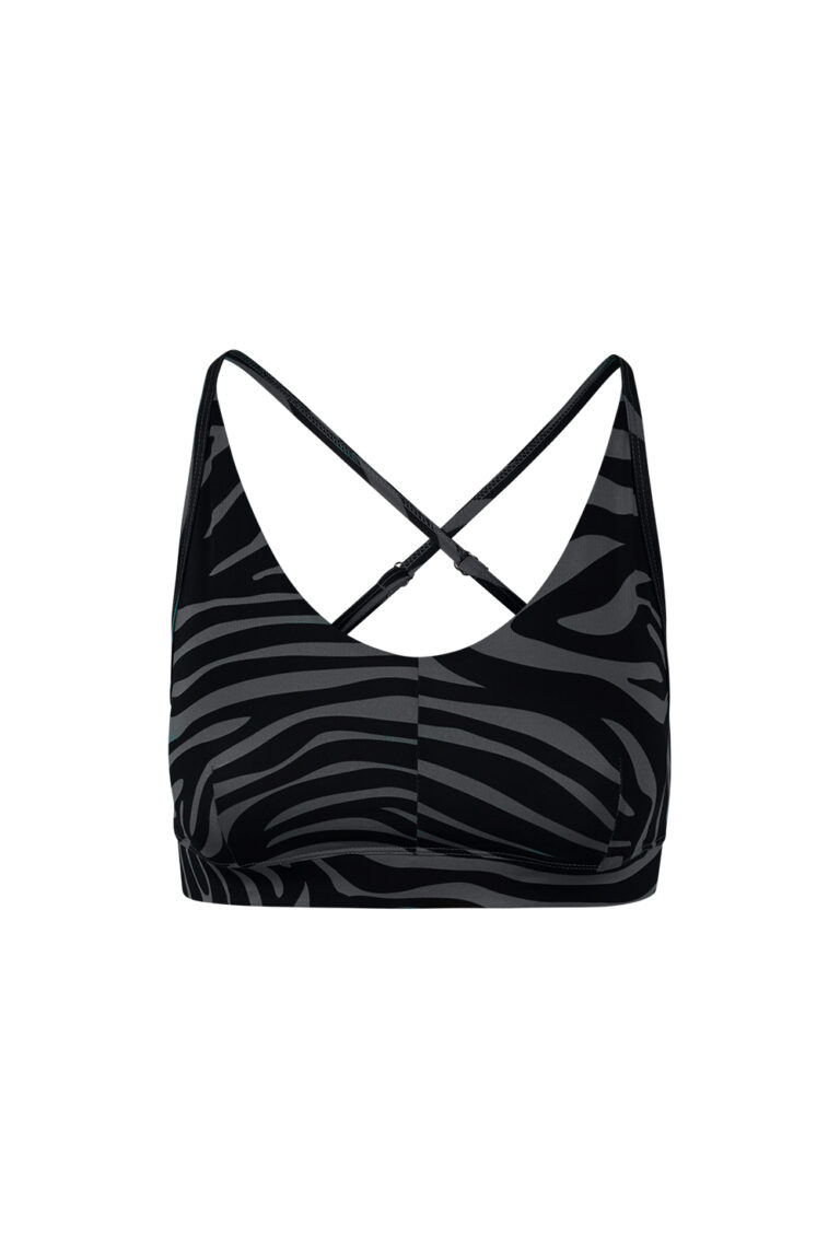 Kismet Yogastyle Yoga Bra Top Amba – Zebra Anthracite im Angebot