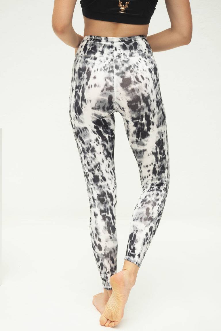 Kismet Yogastyle Yoga Leggings Ganga 7/8 – Animal Black White Blitzverkäufe