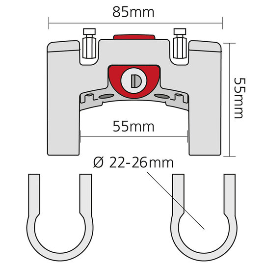 Klickfix Standard – für Lenker mit Ø 22–26 mm Günstig kaufen