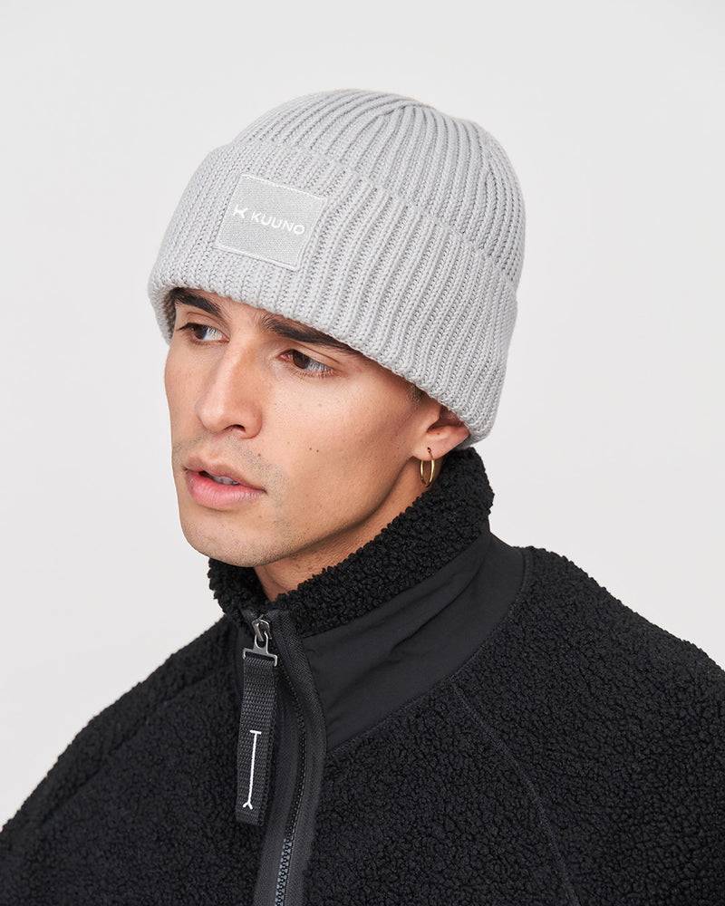 Kuuno Ribbed Cotton Beanie Soft Grey Wochenangebot