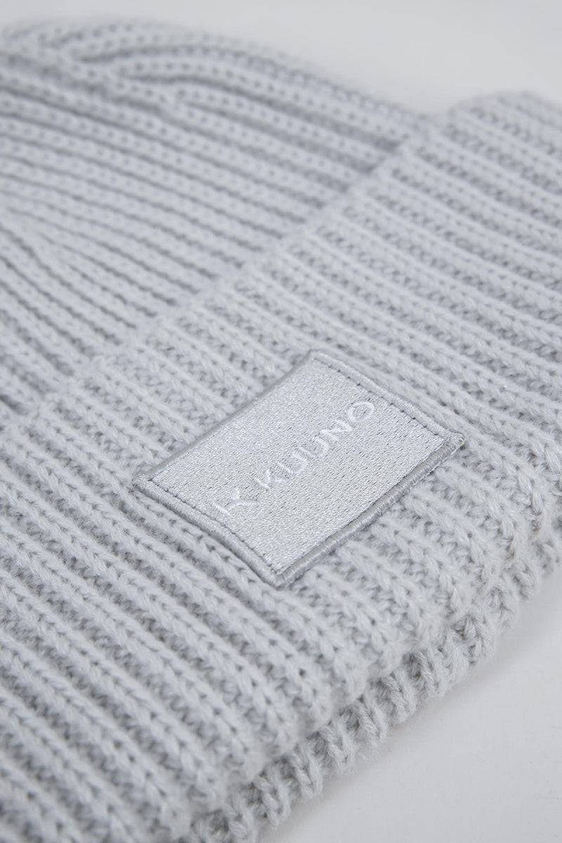 Kuuno Ribbed Cotton Beanie Soft Grey Wochenangebot