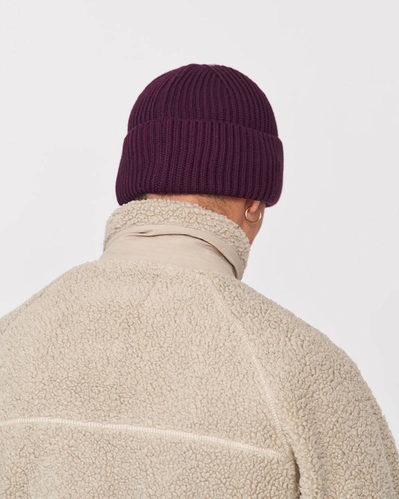 Kuuno Ribbed Cotton Beanie Dark Berry JETZT KAUFEN