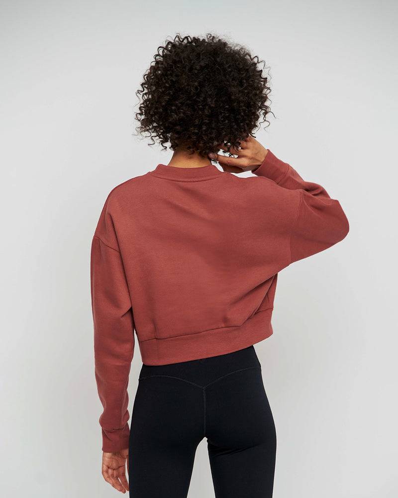 Kuuno Essential Cropped Sweater Marsala Red Cyber Monday