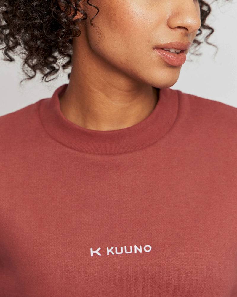 Kuuno Essential Cropped Sweater Marsala Red Cyber Monday