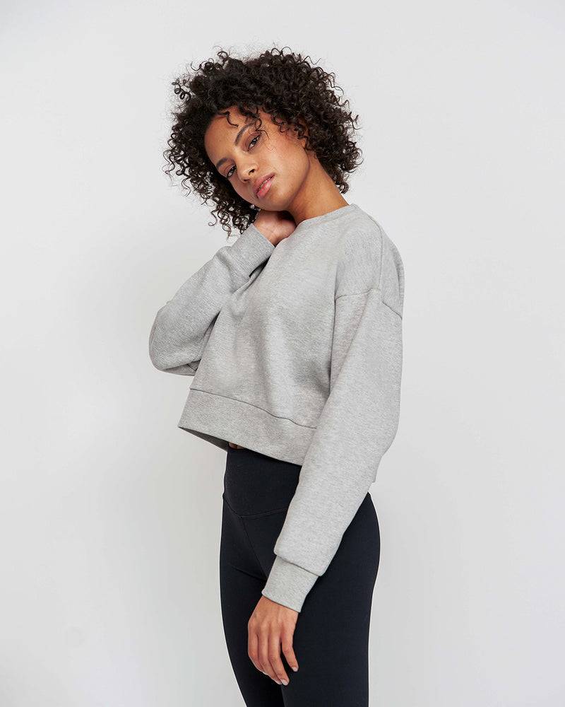 Kuuno Essential Cropped Sweater Light Grey Neuheiten