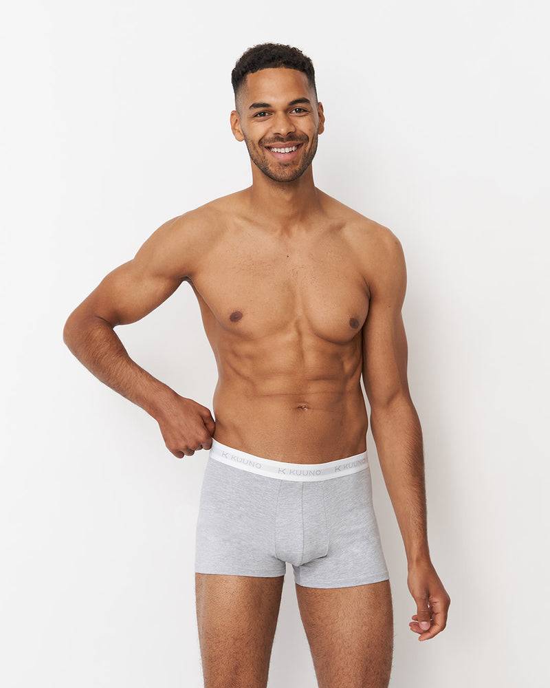 Kuuno 3er-Set Everyday Boxers Short Light Grey VIP-Rabatte