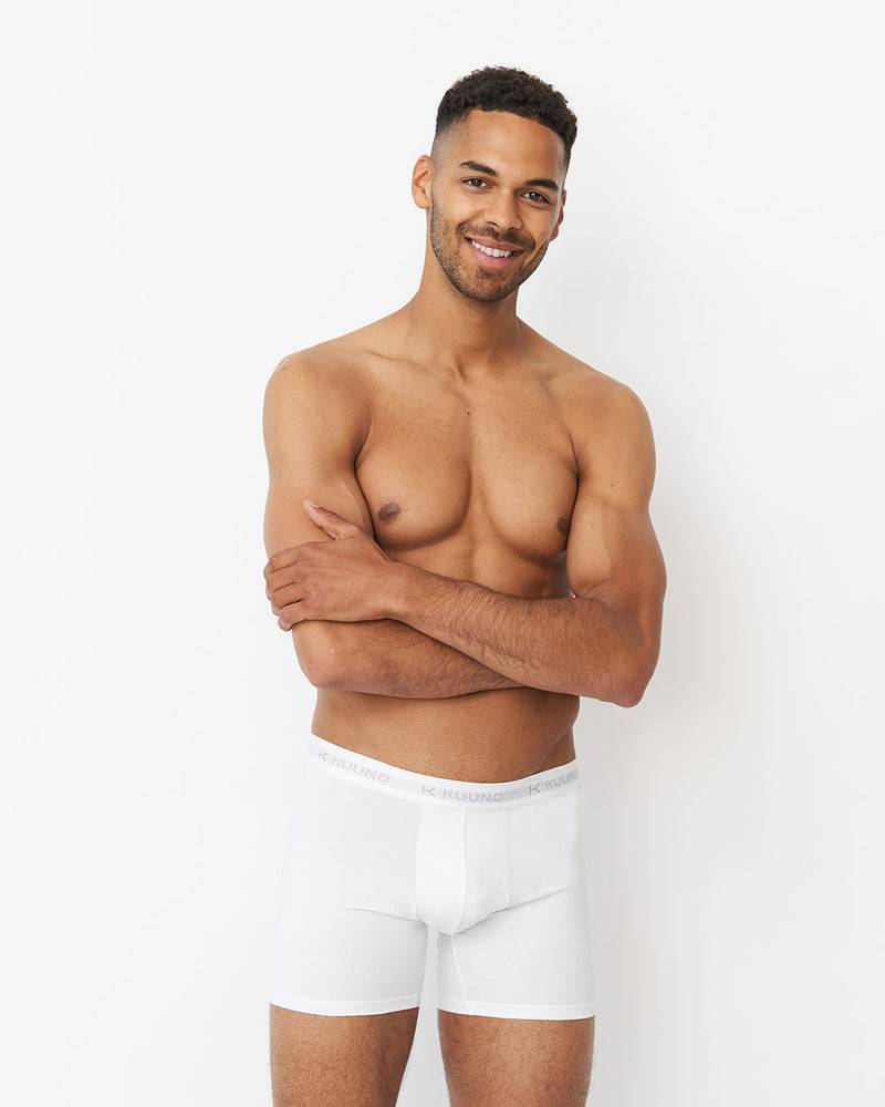 Kuuno 3er-Set Everyday Boxers Long Classic White Kostenlose Rückgabe