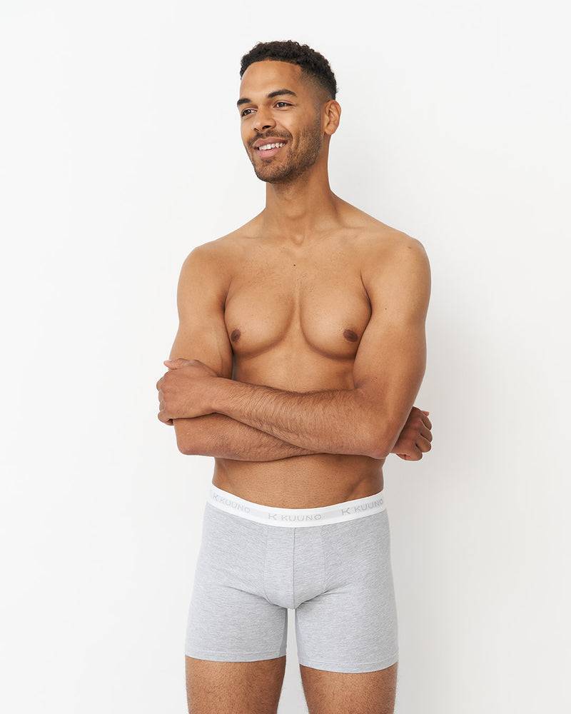 Kuuno 3er-Set Everyday Boxers Long Light Grey Zeitbegrenzte Promotion