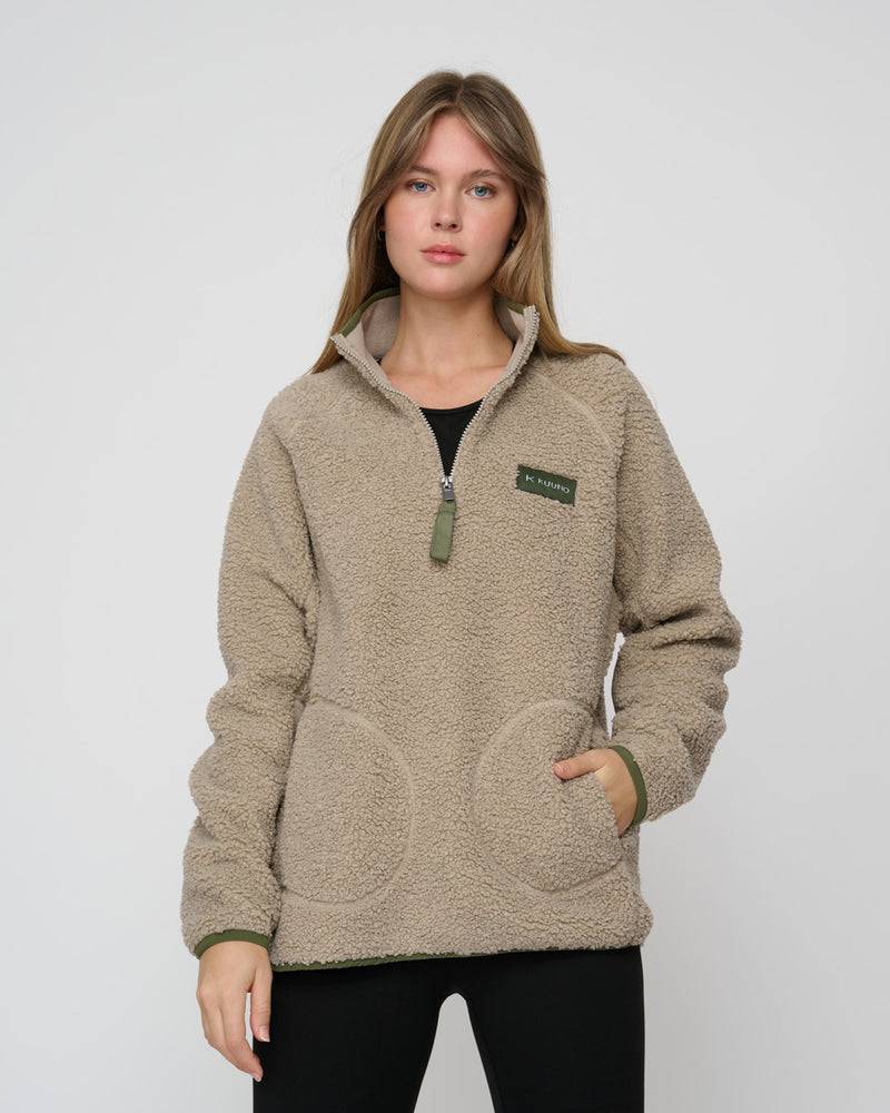 Kuuno Everyday Half Zip Fleece Deep Sand Bis zu 55% Rabatt