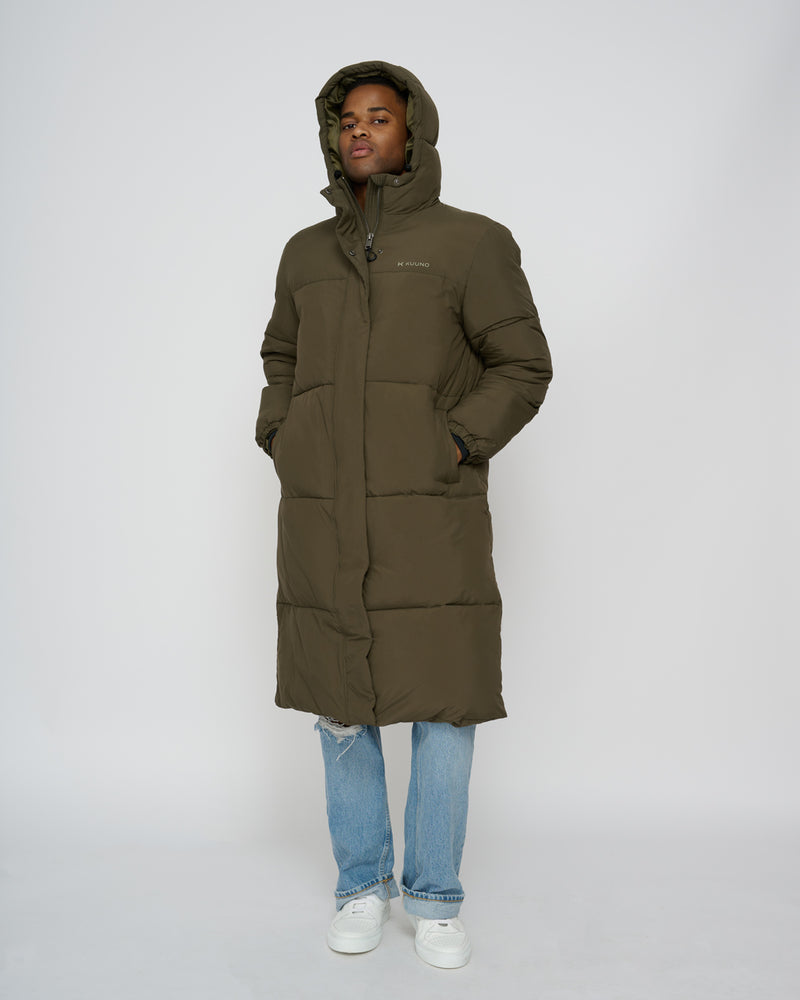 Kuuno Everyday Long Puffer Jacket Forest Green Super Rabatt