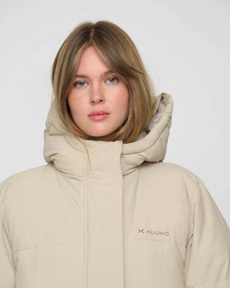 Kuuno Everyday Long Puffer Jacket Light Beige Riesige Rabatte