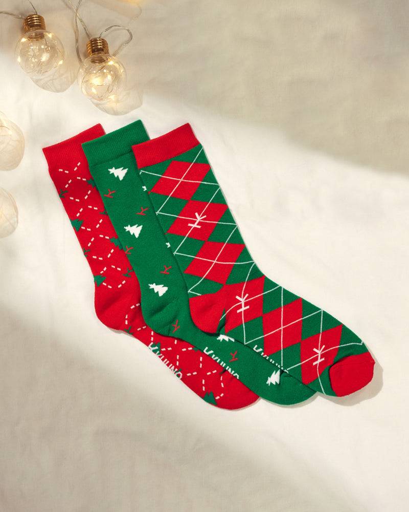 Kuuno 3er-Set Christmas Socks 50% Rabatt mit kostenlosem Versand