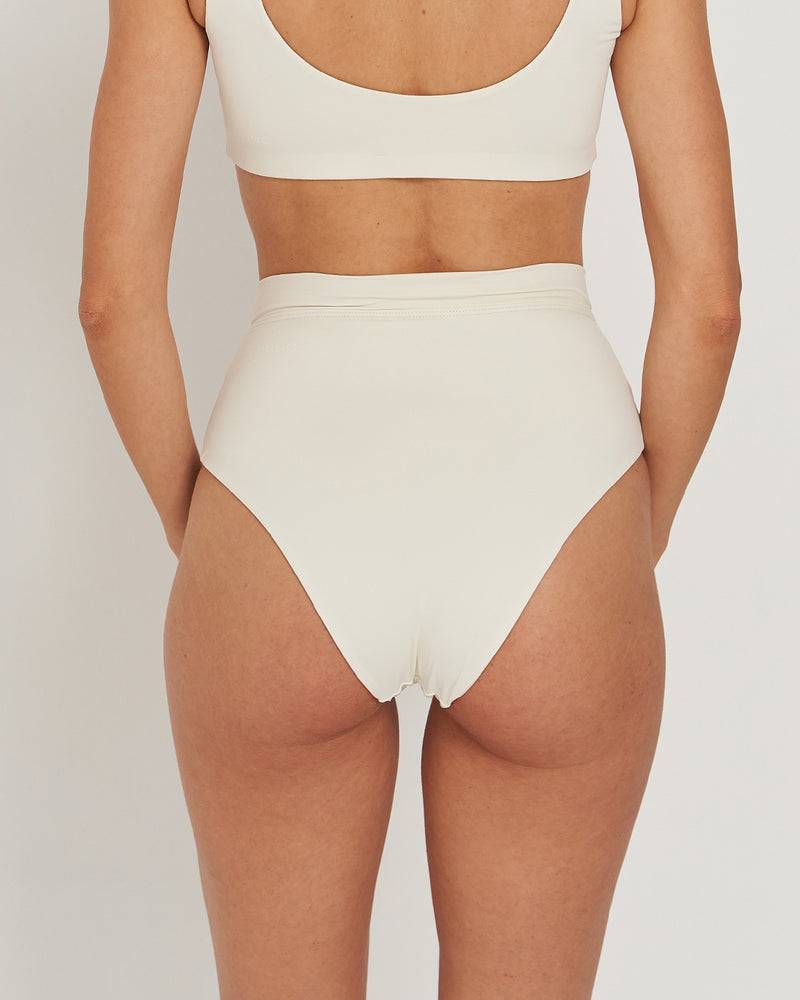 Kuuno Bikini Bottom High Waist Off White Fabrik Onlineshop