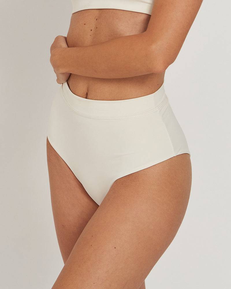 Kuuno Bikini Bottom High Waist Off White Fabrik Onlineshop