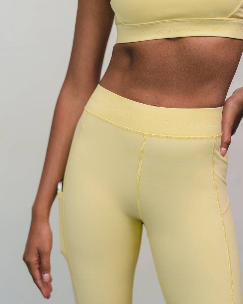 Kuuno Dynamic High Waist Tights Pale Yellow Großer Ausverkauf