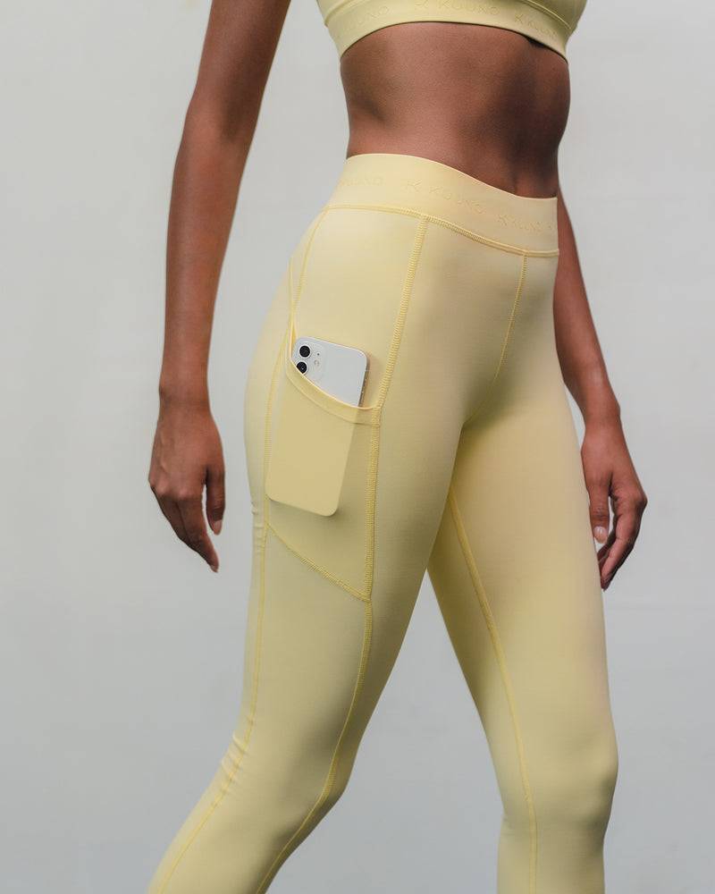 Kuuno Dynamic High Waist Tights Pale Yellow Großer Ausverkauf