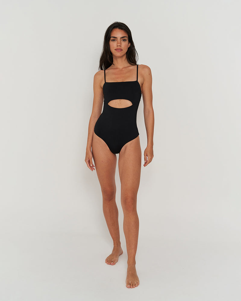 Kuuno Swimsuit Cut Out Night Black Räumungsverkauf