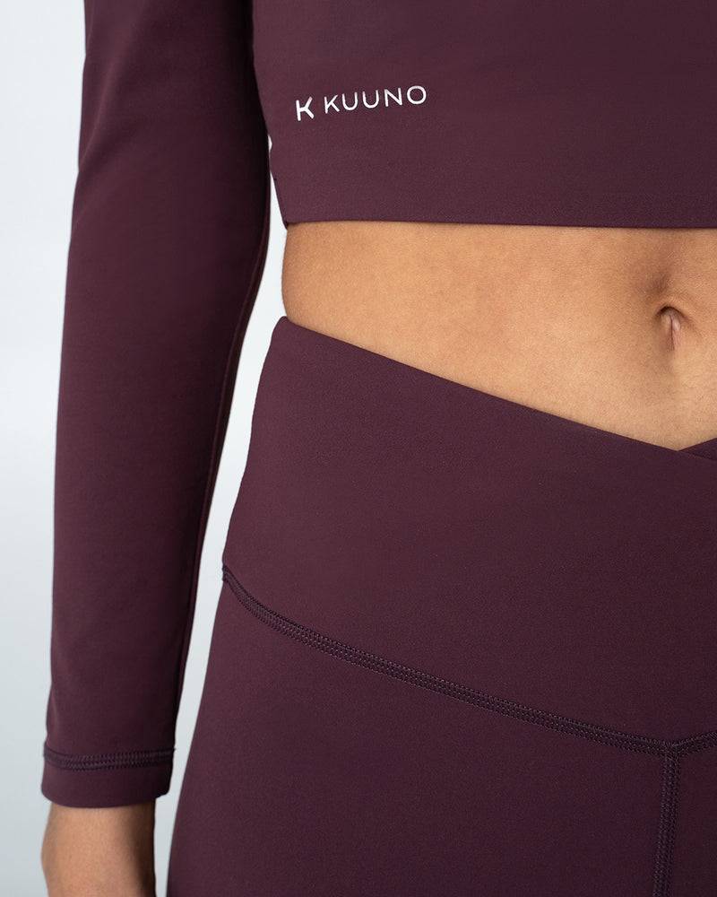 Kuuno Essential Cropped Longsleeve Dark Berry Zeitbegrenzte Promotion