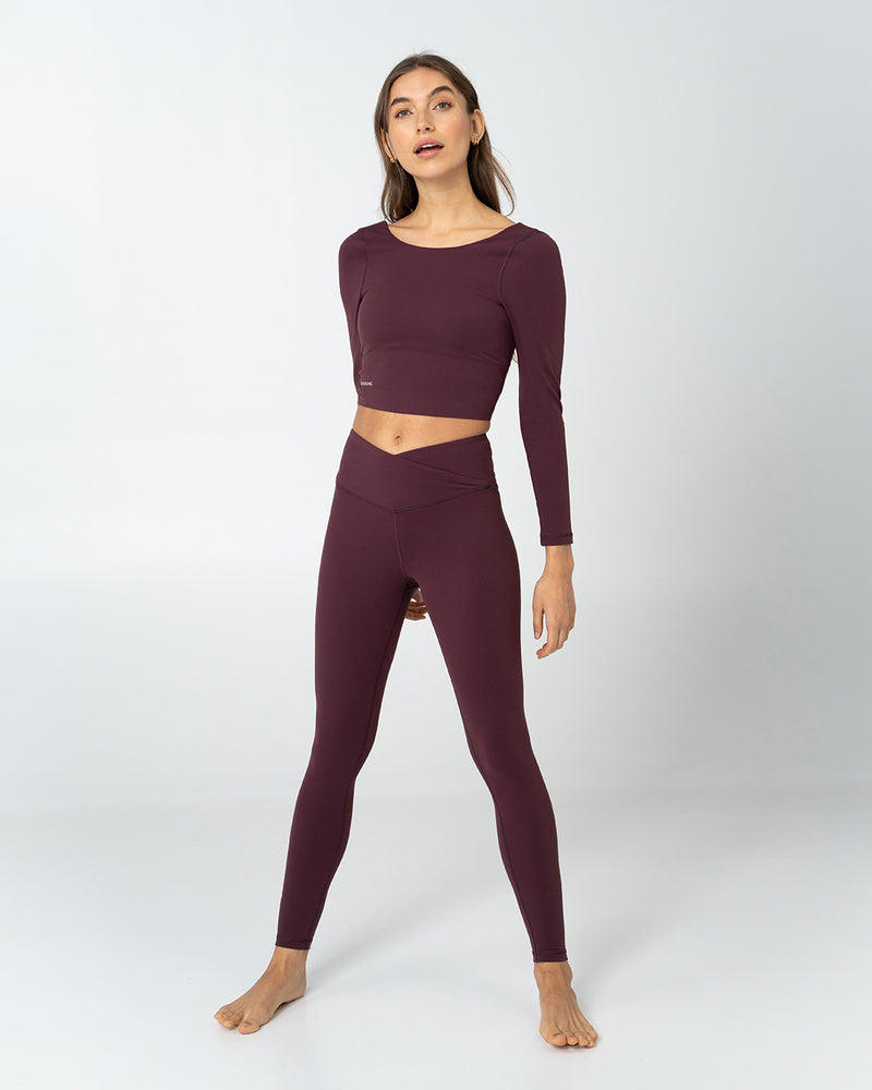 Kuuno Essential Cropped Longsleeve Dark Berry Zeitbegrenzte Promotion