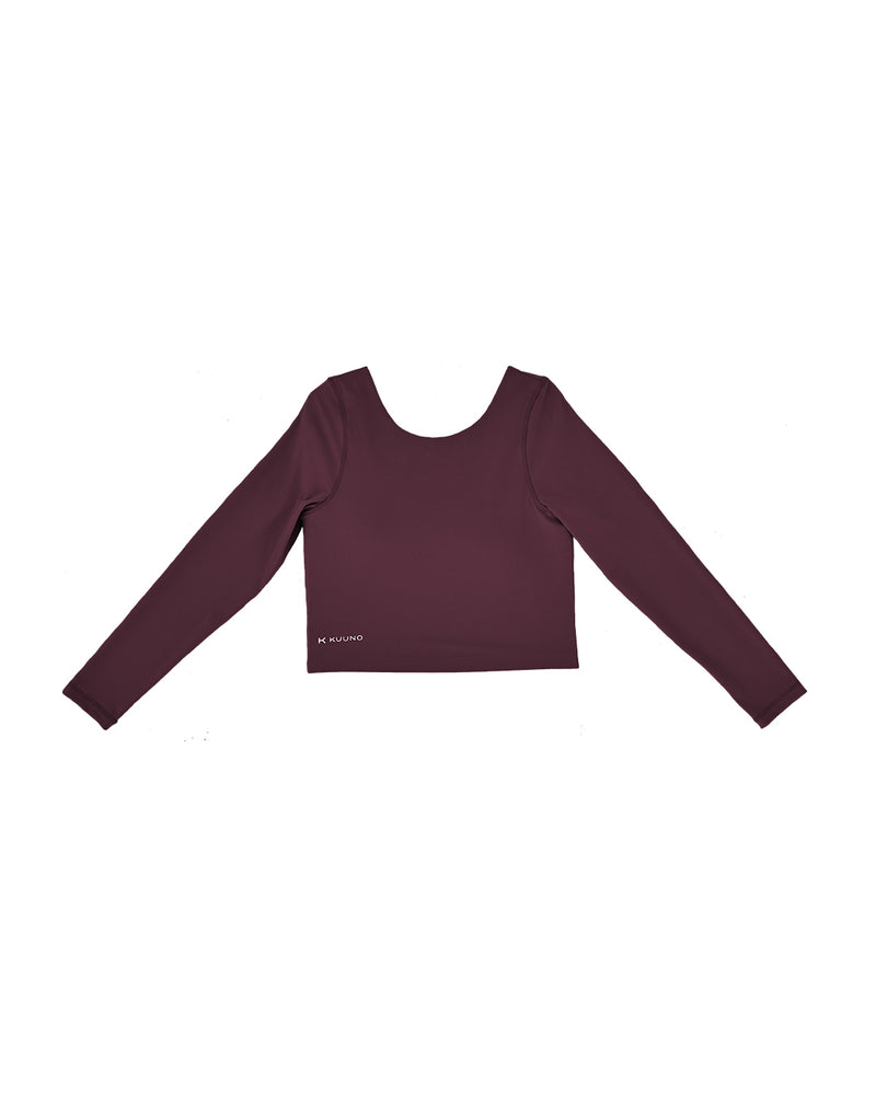 Kuuno Essential Cropped Longsleeve Dark Berry Zeitbegrenzte Promotion