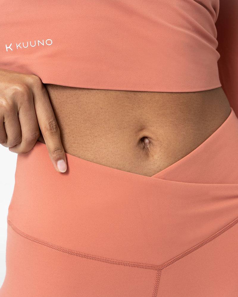 Kuuno Essential Crossover High Waist Tights Coral Pink Bis zu 65% Rabatt