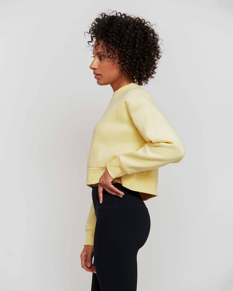 Kuuno Essential Cropped Sweater Pale Yellow Nur noch ein Tag übrig