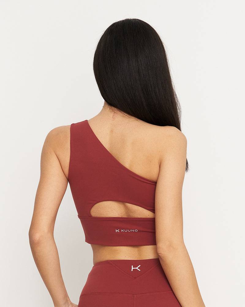 Kuuno Essential One Shoulder Bra Marsala Red Fabrikladen