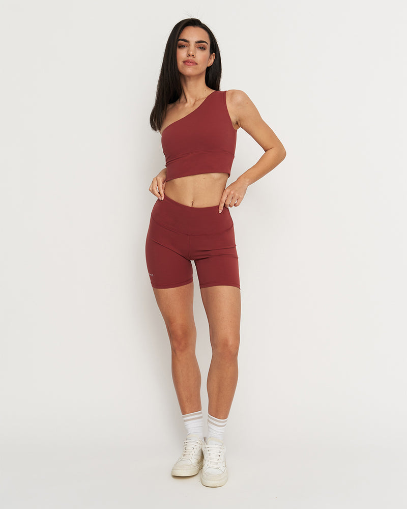 Kuuno Essential One Shoulder Bra Marsala Red Fabrikladen