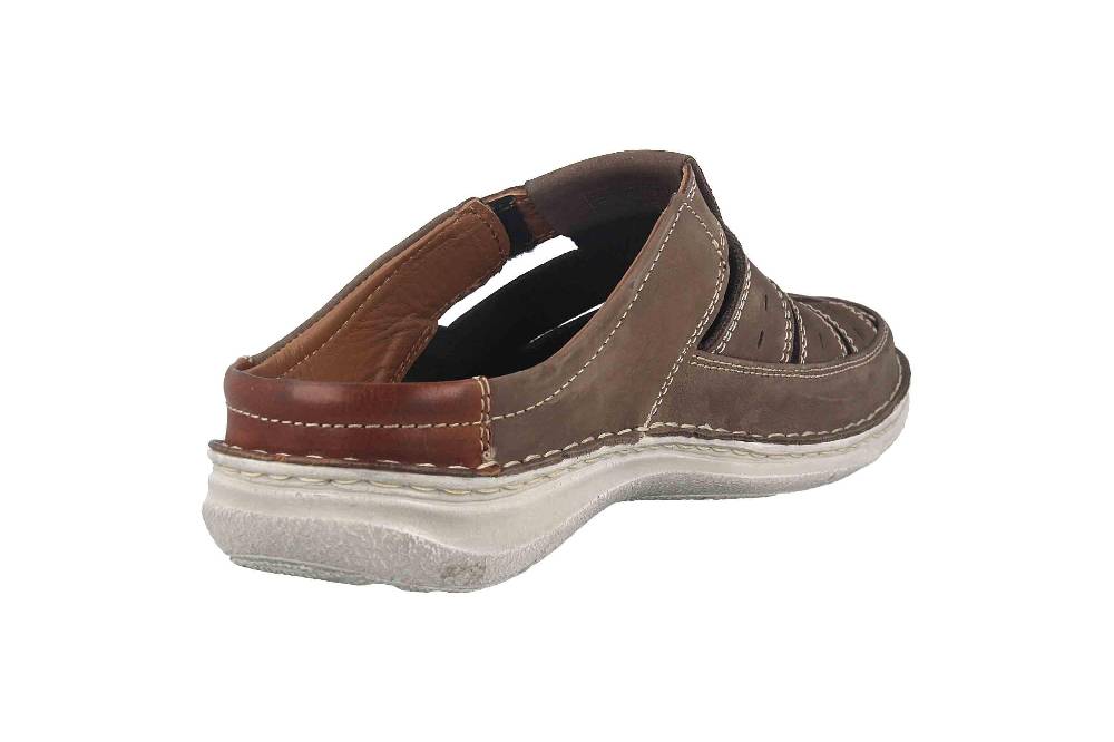 ﻿ Josef Seibel Anvers 76 Pantoletten in Übergrößen Grau 43676 21 711 große Herrenschuhe Tiefpreis
