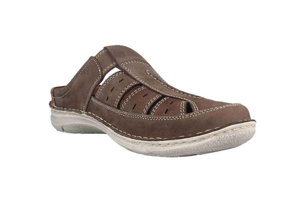﻿ Josef Seibel Anvers 76 Pantoletten in Übergrößen Grau 43676 21 711 große Herrenschuhe Tiefpreis