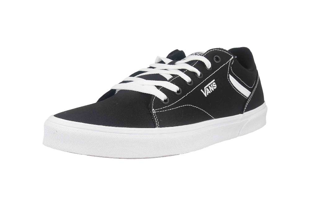 VANS MN Seldan CANVAS (Canvas) Black/White Sneaker in Übergrößen Schwarz VN0A4TZE1871 große Herrenschuhe Kostenlose Rückgabe