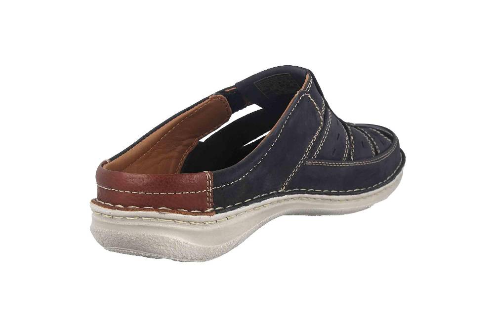 Josef Seibel Anvers 76 Pantoletten in Übergrößen Blau 43676 21 526 große Herrenschuhe Letzte 3 Tage