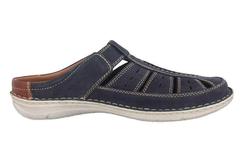 Josef Seibel Anvers 76 Pantoletten in Übergrößen Blau 43676 21 526 große Herrenschuhe Letzte 3 Tage