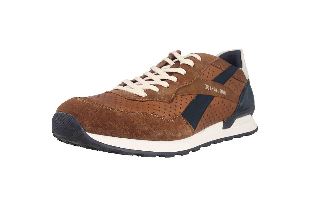 Rieker Evolution Sneaker in Übergrößen Braun U0302-24 große Herrenschuhe Angebote