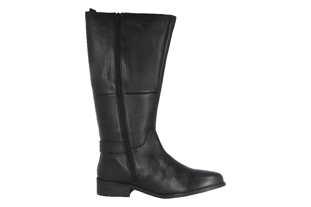 MayBe Weitschaftstiefel in Übergrößen Schwarz 67661 Black große Damenschuhe Super Sparpreis