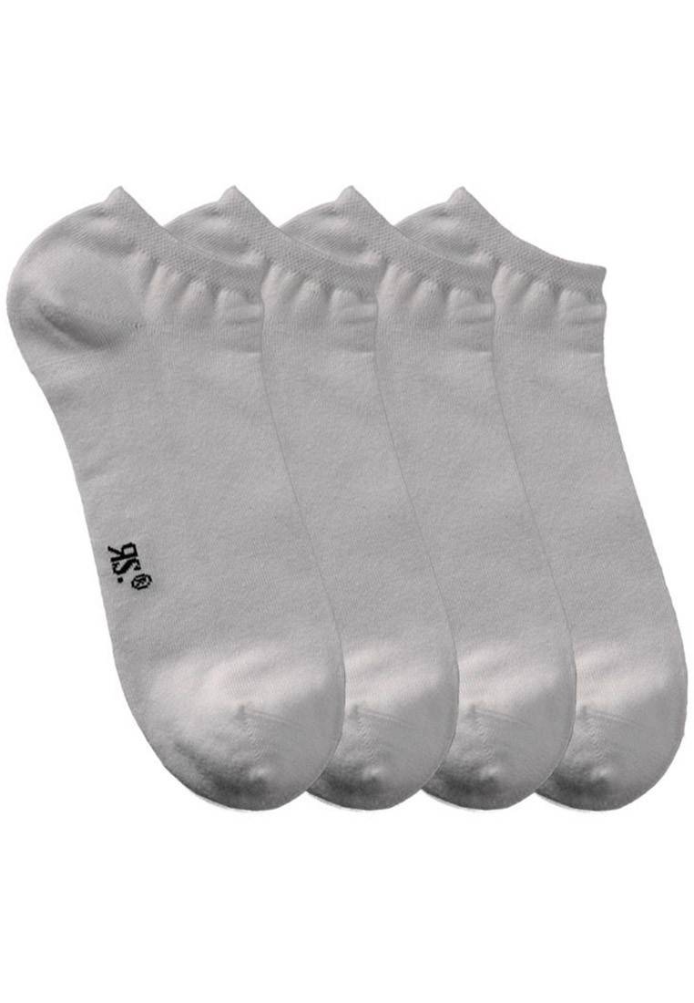 RIESE - Herren Sneakersocken 4er Pack - Weiß XXL Socken Schlussverkauf