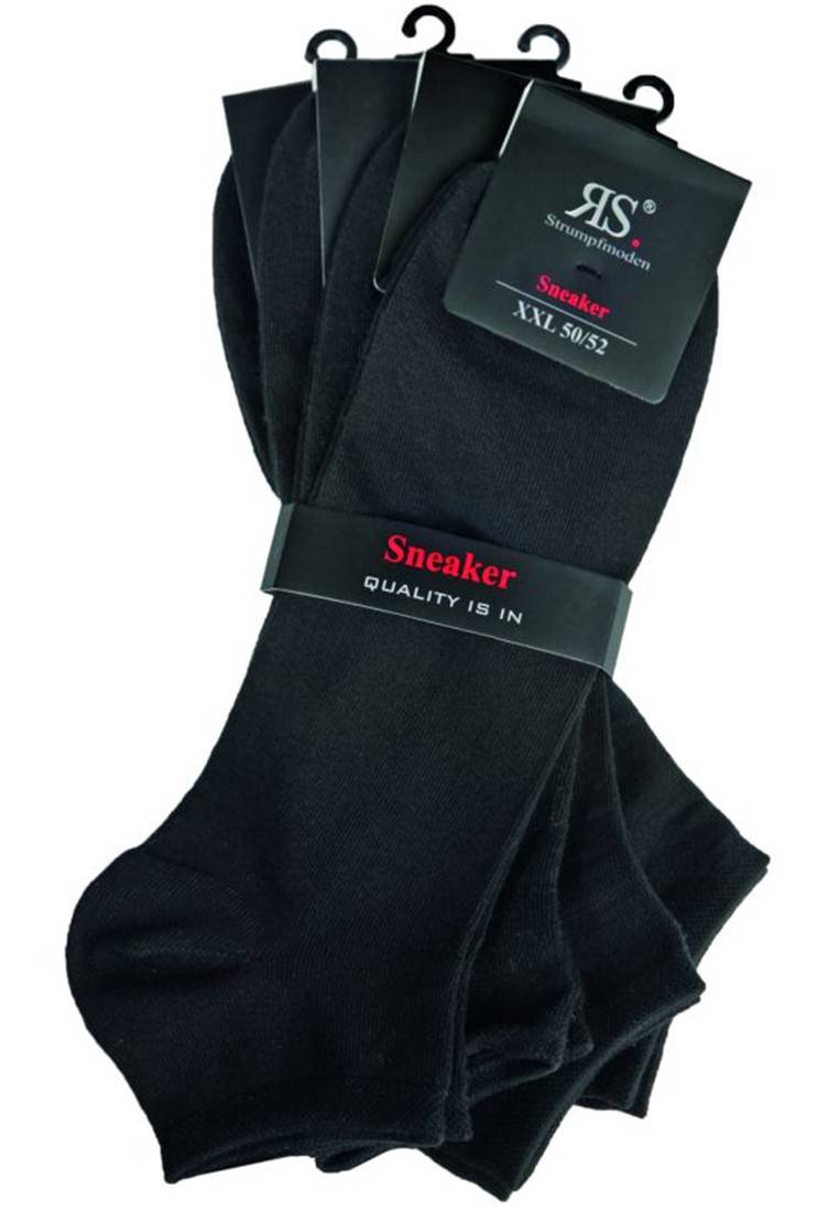 RIESE - Herren Sneakersocken 4er Pack - 31050 Schwarz XXL Socken Günstiger Verkauf