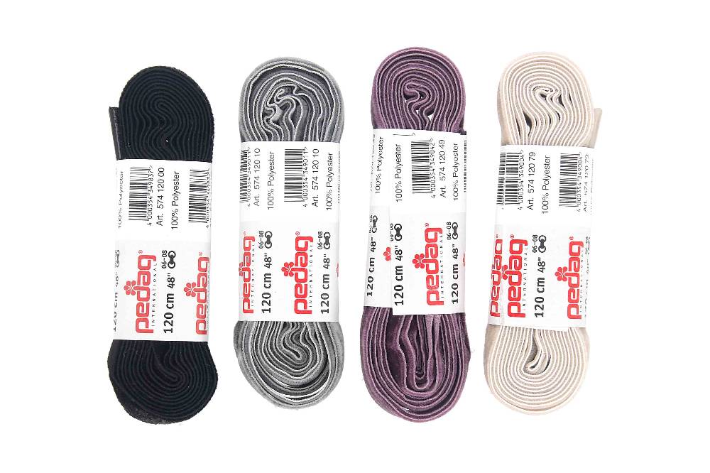 pedag - SAMTSENKEL - Schnürsenkel 120 cm (1 Paar)- Diverse Farben Saisonale Angebote