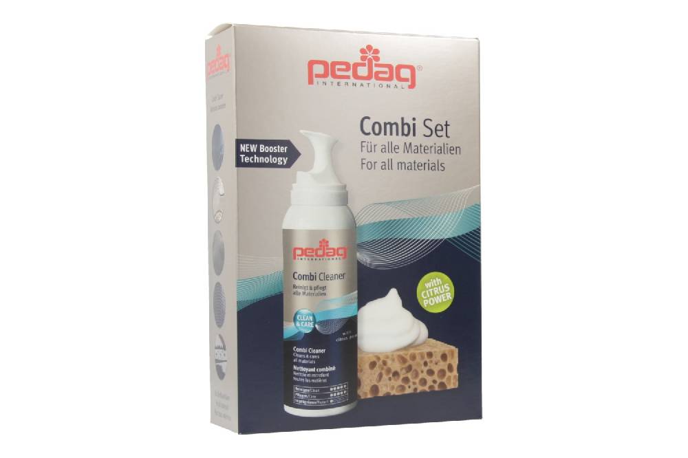 pedag - PFLEGE SCHAUM Combi Set mit Schwamm - Lederpflege 125 ml