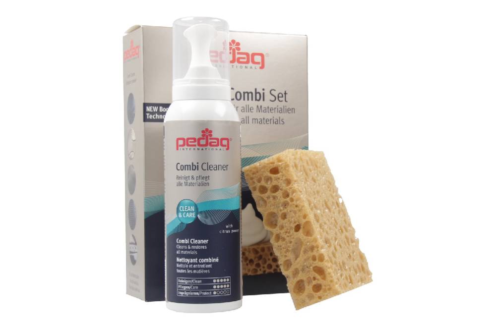 pedag - PFLEGE SCHAUM Combi Set mit Schwamm - Lederpflege 125 ml Kauf eins, bekomm eins gratis