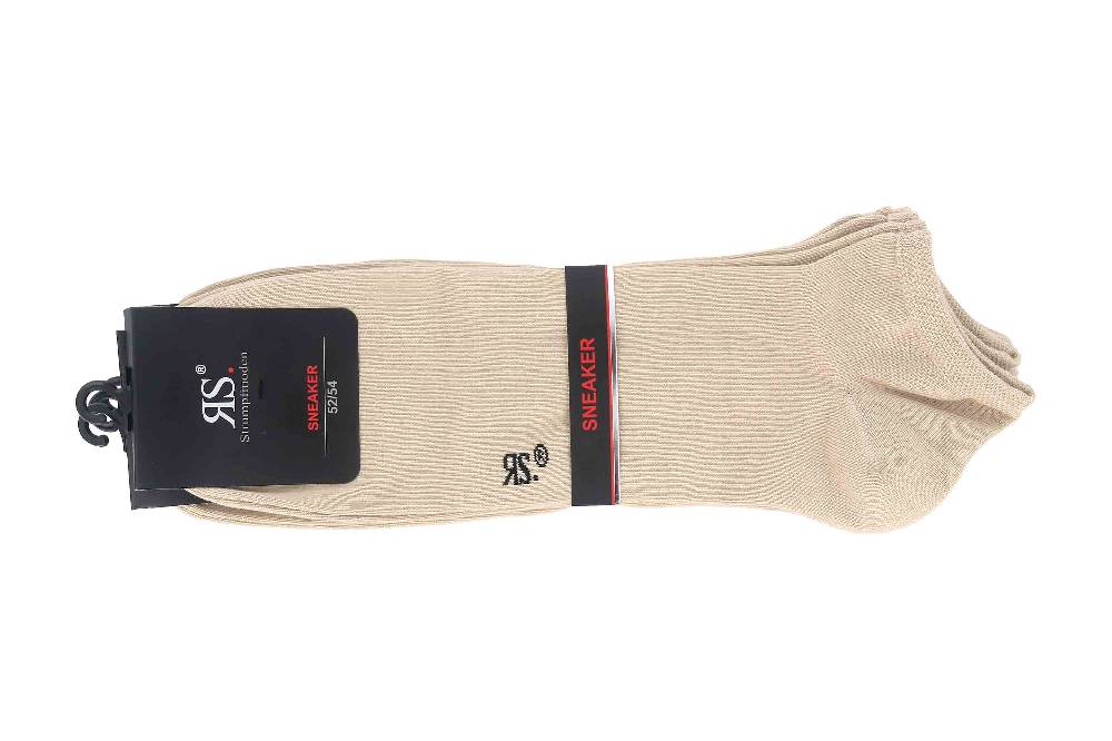 RIESE - Herren Sneakersocken 31052/Beige 4er Pack - Beige Socken