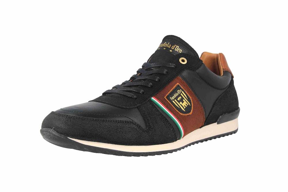 Pantofola d'Oro UMITO UOMO LOW XL Sneaker in Übergrößen Schwarz 10203038.25Y/10203075.25Y große Herrenschuhe Vierteljährliche Förderung