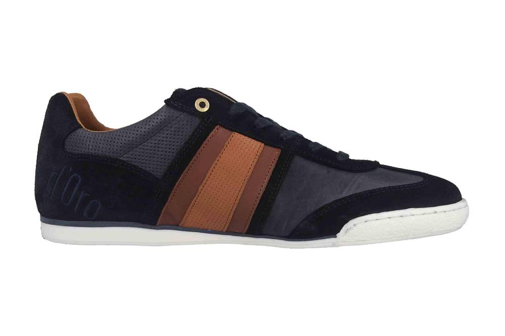 Pantofola d'Oro Imola Scudo Uomo Low Sneaker in Übergrößen Blau 10193040.29Y/10193084.29Y große Herrenschuhe Riesige Rabatte
