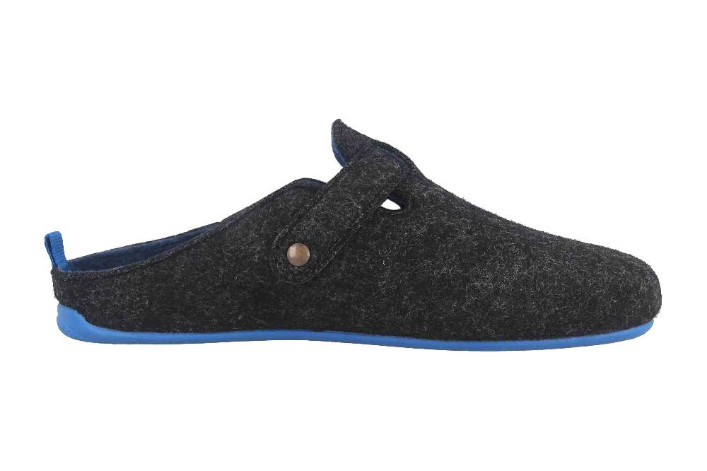 Andres Machado Clogs & Hausschuhe in Übergrößen Schwarz VAL Black Blue/ Herren große Herrenschuhe 50% Rabatt für begrenzte Zeit