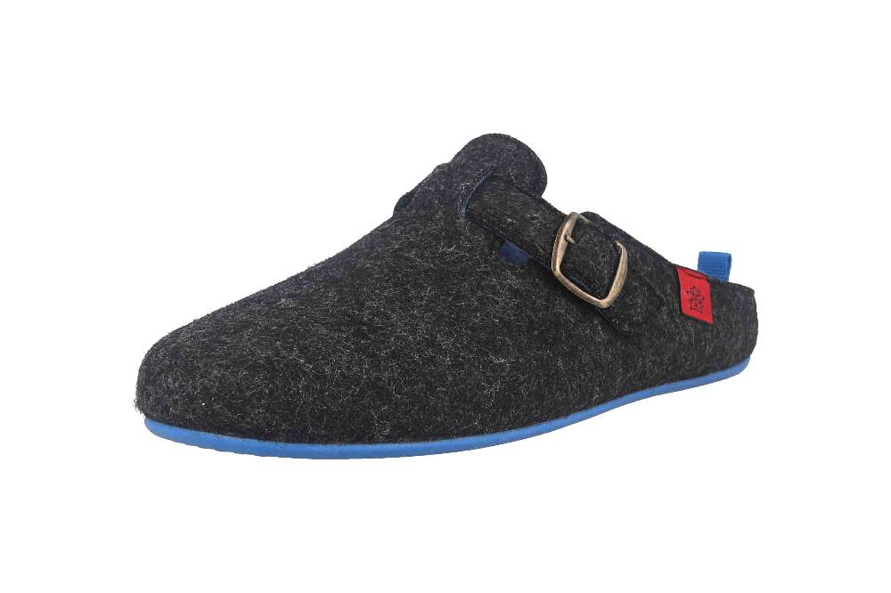 Andres Machado Clogs & Hausschuhe in Übergrößen Schwarz VAL Black Blue/ Herren große Herrenschuhe 50% Rabatt für begrenzte Zeit