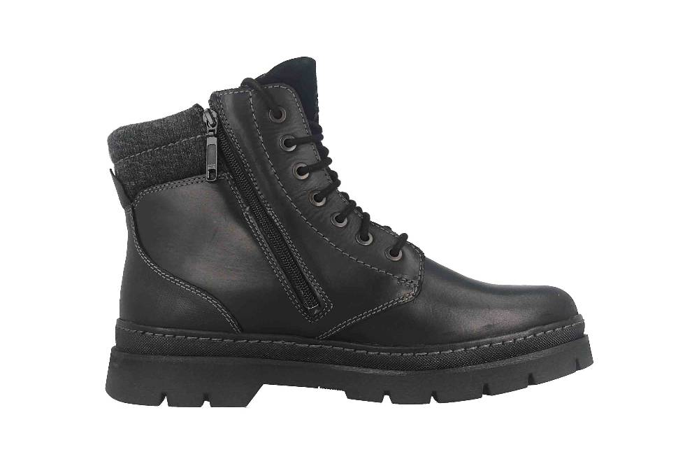 Fretz Men Zoran Boots in Übergrößen Schwarz 2410.8438-51 große Herrenschuhe Schlussverkauf