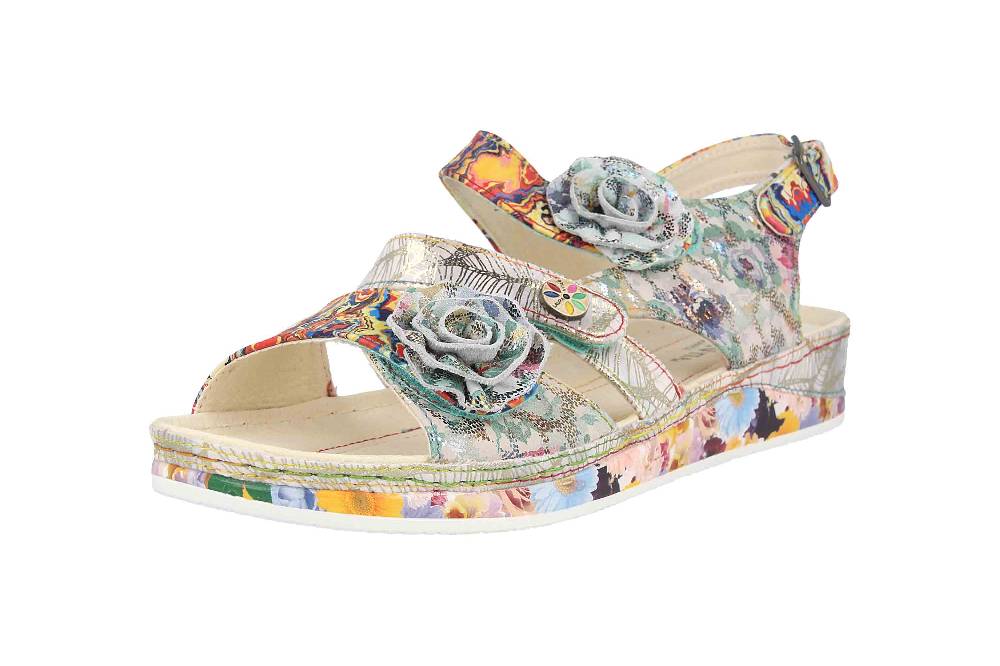Laura Vita Sandalen in Übergrößen Mehrfarbig BRCUELO 06 Vert große Damenschuhe Preisnachlass