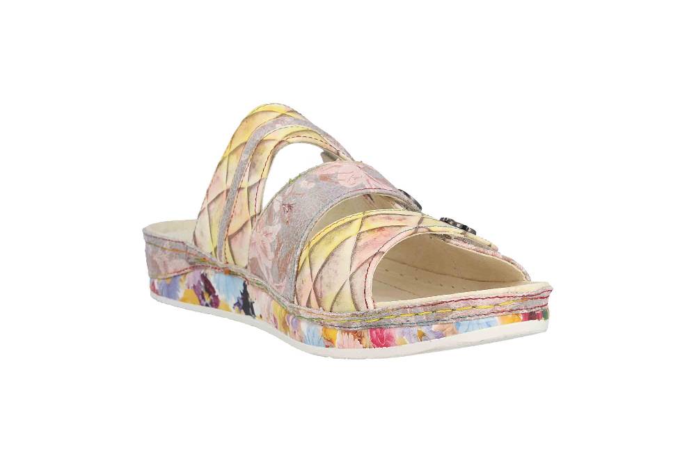 Laura Vita Pantoletten in Übergrößen Mehrfarbig BRCUELO 75 Beige große Damenschuhe Weihnachtsangebot