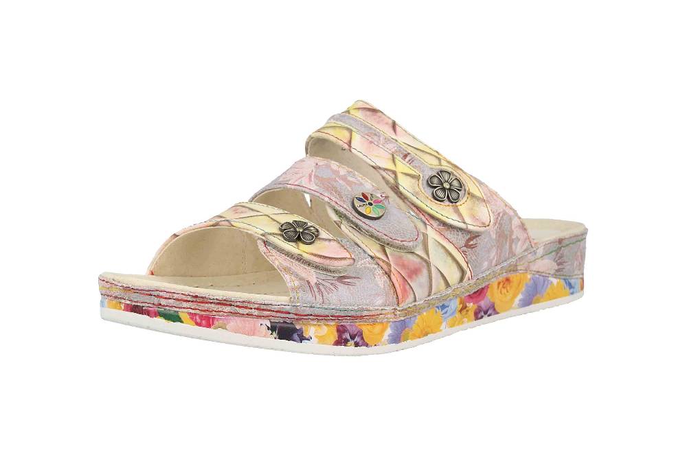 Laura Vita Pantoletten in Übergrößen Mehrfarbig BRCUELO 75 Beige große Damenschuhe Weihnachtsangebot